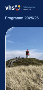 Cover des VHS-Programms 2025/26 der VHS Amrum e. V.